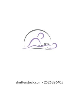 Body Spa Centre icon, massage parlour, spa, relax, rejenuvate, essential oil, white background, vector illustration	