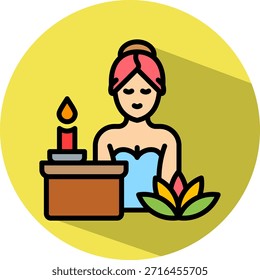 Ícone isométrico do Body Spa Ilustração de vetor