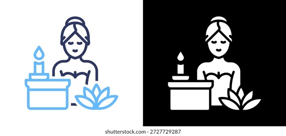 Ícone do Body Spa Ilustração do vetor do lineglyph