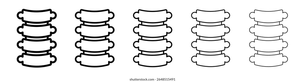 Body spine scan icon filled flat sign concept for web design.