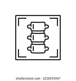 Body spine scan isolated diagnostics for study orthopedic disease. Computed tomography medical tests MRI diagnostic imaging, CT backbone disks print