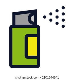 Körperspray. Deodorant-Spray. Einfaches Vektorfarbsymbol.