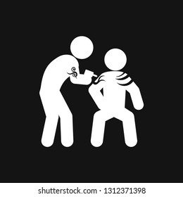 Body tattoo icon logo, illustration, vector sign symbol for design