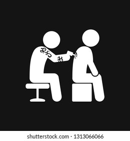 Body tattoo icon logo, illustration, vector sign symbol for design