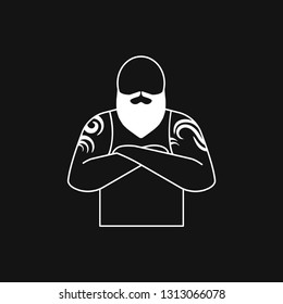 Body tattoo icon logo, illustration, vector sign symbol for design