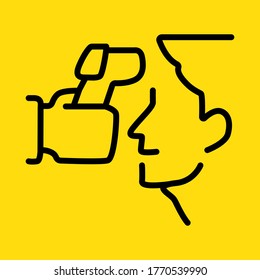 Body Temperature Check Icon Vector