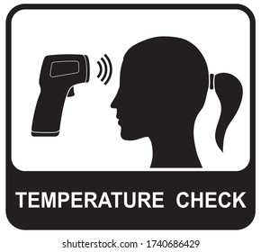 Body Temperature Check Vector. For Sticker Print, Sign Board , Artwork And Graphic Design.