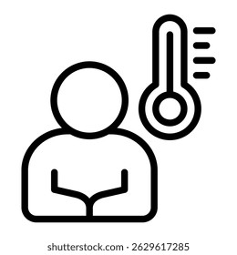 Body Temperature Icon Element For Design