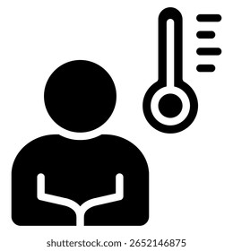 Body Temperature Icon Element For Design