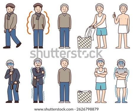 Body temperature regulation for elderly men in winter