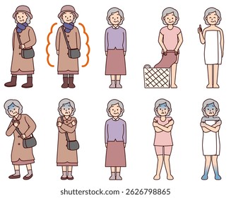 Body temperature regulation for elderly women in winter