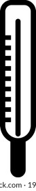 Körpertemperatur-Thermometer, Illustration, Vektorgrafik auf weißem Hintergrund