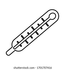 icono de línea de objeto termómetro de cuerpo