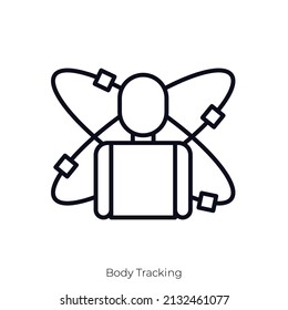 Body Tracking icon. Outline style icon design isolated on white background