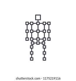 Body tracking icon. Robotics symbol modern, simple, vector, icon for website design, mobile app, ui. Vector Illustration
