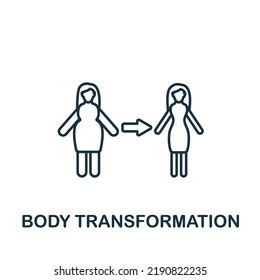 Body Transformation icon. Line simple Healthy Lifestyle icon for templates, web design and infographics