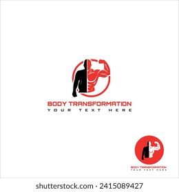 Body Transformation icon logo. Simple illustration healthy lifestyle. Creative Body Transformation icon templates