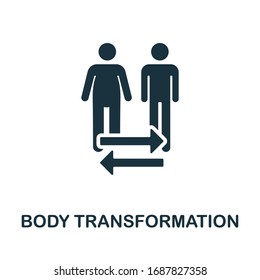 Body Transformation icon. Simple illustration from healthy lifestyle collection. Creative Body Transformation icon for web design, templates