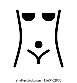 body vector glyph flat icon 