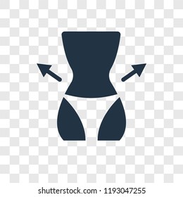 Body vector icon isolated on transparent background, Body transparency logo concept
