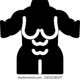 body Vector illustration on a transparent background. Premium quality symmbols. Glyphs vector icons for concept and graphic design. 
