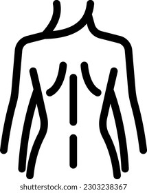 ilustración del vector de cuerpo sobre un fondo transparente. Símbolos de calidad superior. Iconos vectoriales de línea delgada para el diseño de conceptos y gráficos. 
