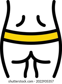 body vector line colour icon