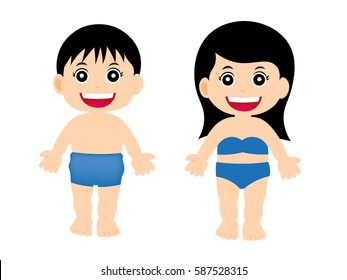 body vector on white background  