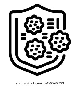 Body virus infection icon outline vector. Protect physical shape. Healthy lifestyle balance