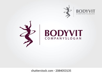 The Body Vit Vector Logo Template. Nice vector silhouette used for company, that does nutritional, lifestyle coaching as a whole food approach to improving health, and body composition.