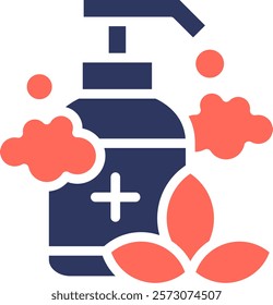 Body Wash Icon Mixed Vector Illustration