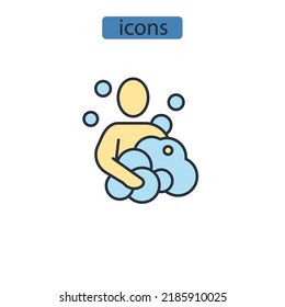 Body Wash Icons  Symbol Vector Elements For Infographic Web