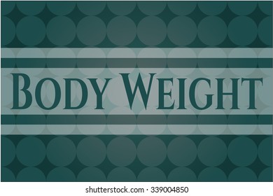 Body Weight card with nice design