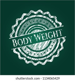 Body Weight chalkboard emblem