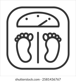 Body Weight Icon Vector Illustration Outline