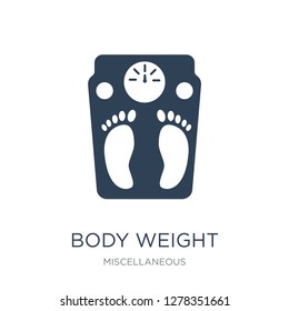 body weight icon vector on white background, body weight trendy filled icons from Miscellaneous collection, body weight vector illustration