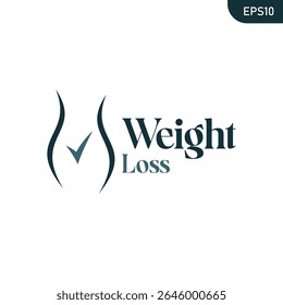 Body Weight Loss Program Logo In Isolated White Background