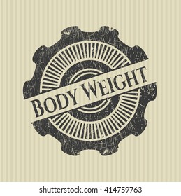 Body Weight rubber grunge texture stamp