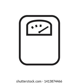 Body weight scale line icon line vector illustration isolated on white