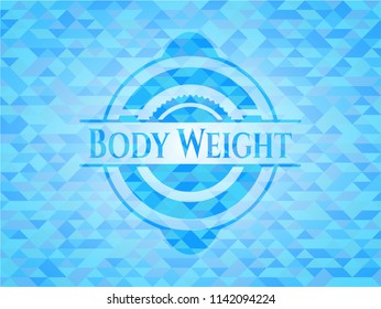 Body Weight sky blue mosaic emblem