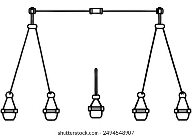 Body Weight Suspension Trainer Art Line Art Illustration Designs