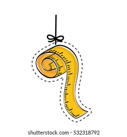 Body weight tape icon vector illustration graphic design