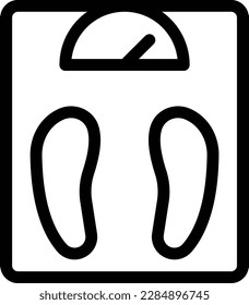 peso corporal Ilustración vectorial en un fondo transparente.Símbolos de calidad premium.Icono de vector de línea delgada para el concepto y el diseño gráfico.