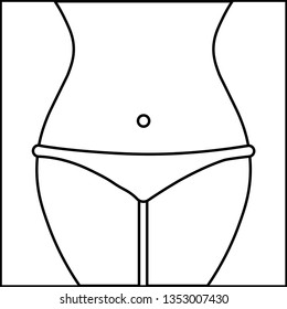 Body woman figure icon vector image. You can be used flashlight icon for several purposes like: websites, UI, UX, print templates, promotional materials, info-graphics, web and mobile phone apps.
