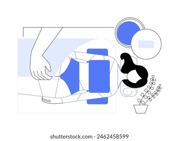 Body wrap isolated cartoon vector illustrations. Cosmetologist making body wrap beauty procedure in a salon, appearance and body treatment, cellulitis removal, relaxation process vector cartoon.