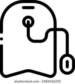 bodyboard icon. Thin Linear Style Design Isolated On White Background