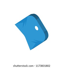 Bodyboard isometric left top view 3D icon