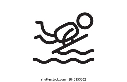 Bodyboard vector icon. Vector isolated concept metaphor illustrations.