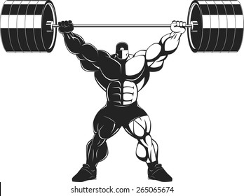 Bodybuilder with a barbell