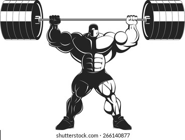 Bodybuilder with a barbell